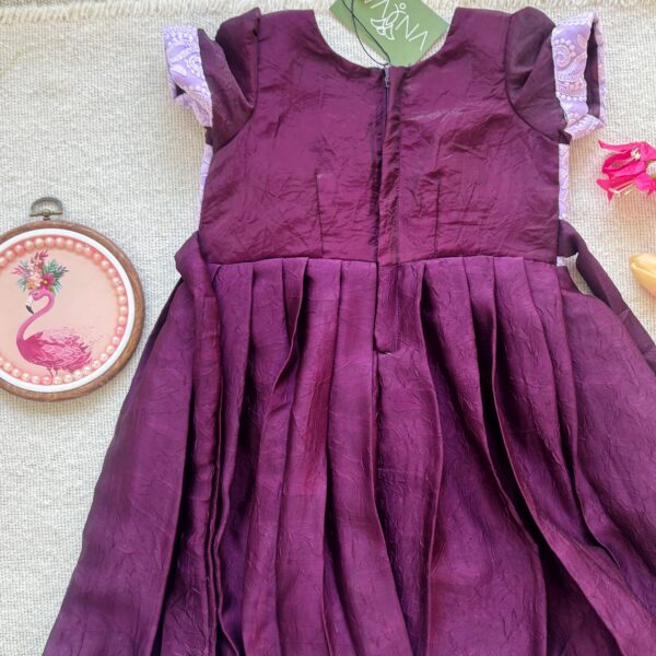 Arvi lavender party frock back view ready stock