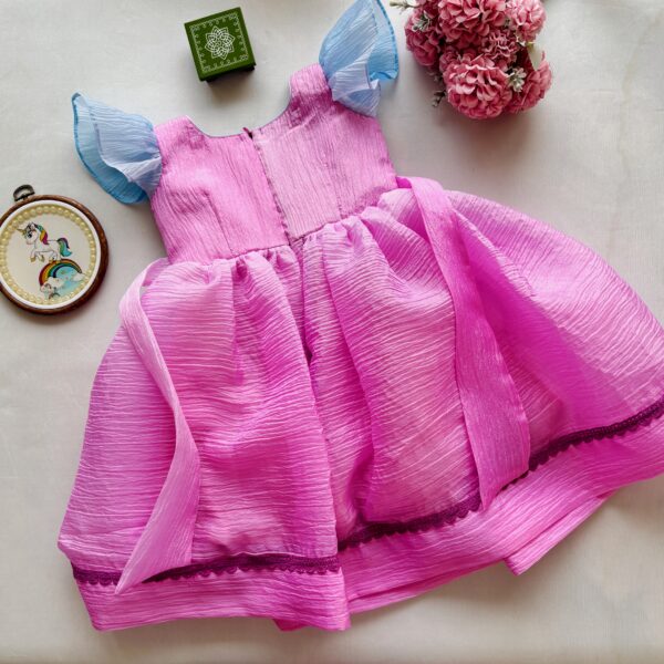 Designer pastel pink girls dress from Varna Design Wear