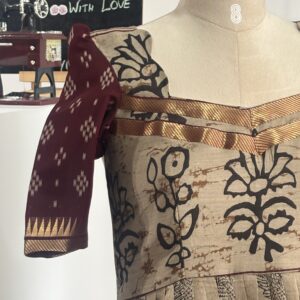 Pleated Kalamkari Anarkali Dress