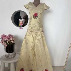 Nila Girls' Festive Palazzo & Top Set front view