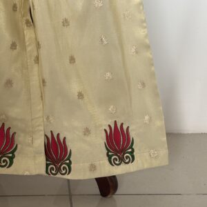 Lotus embroidery on Nila Girls' Festive Palazzo & Top Set