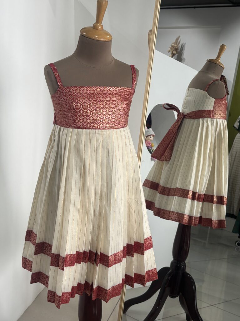 Nila Cotton Festive Kids Frock for festivals