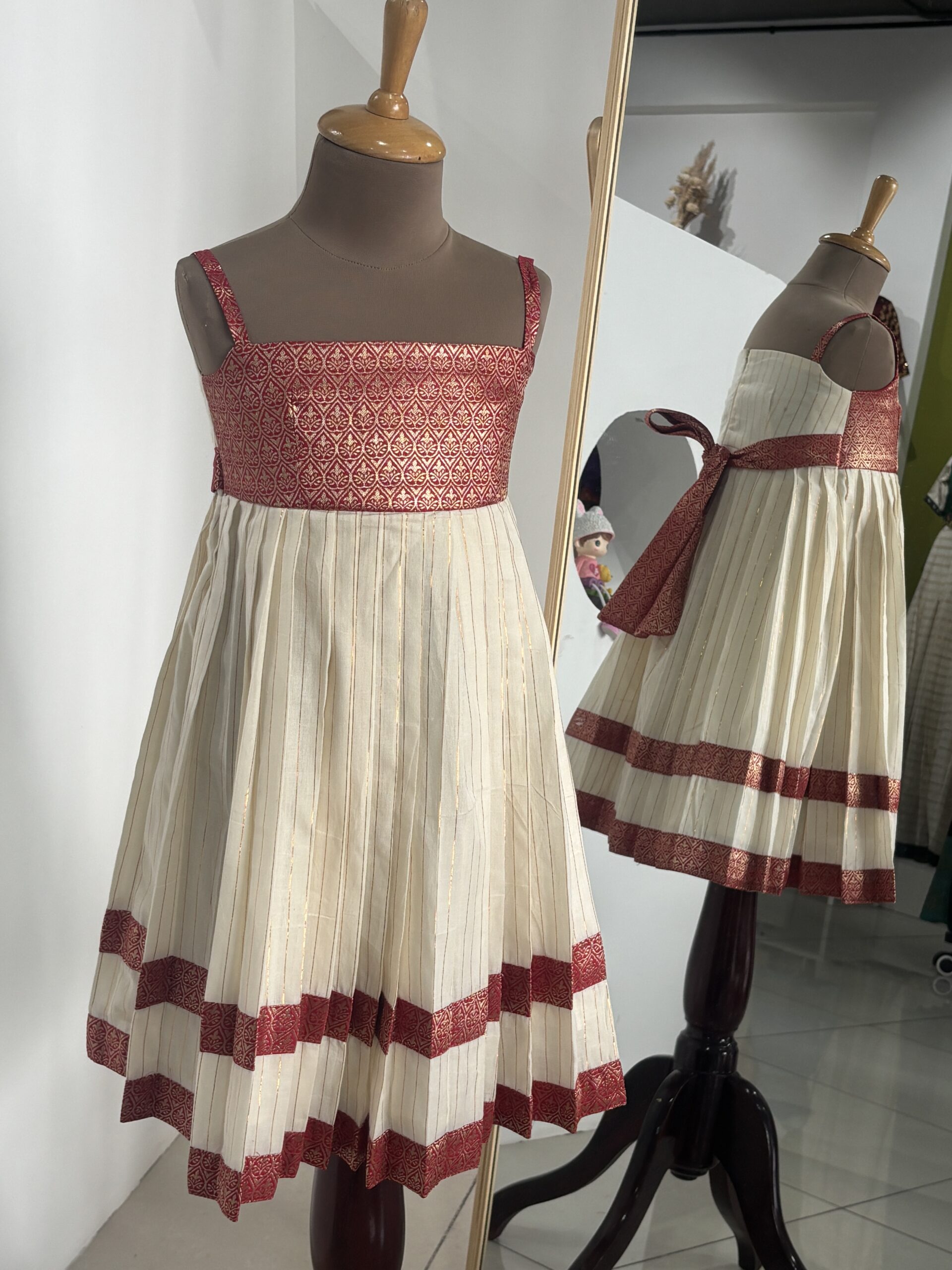 Nila Cotton Festive Kids Frock for festivals