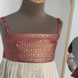 Brocade bodice of Nila Cotton Festive Kids Frock