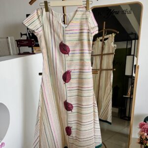 Nila Onam striped A-line top
