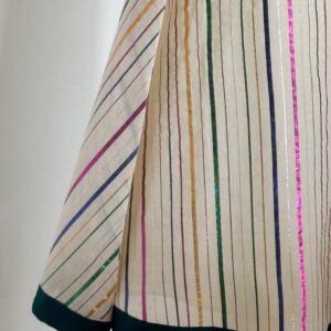 Multicolour striped festive A-line top