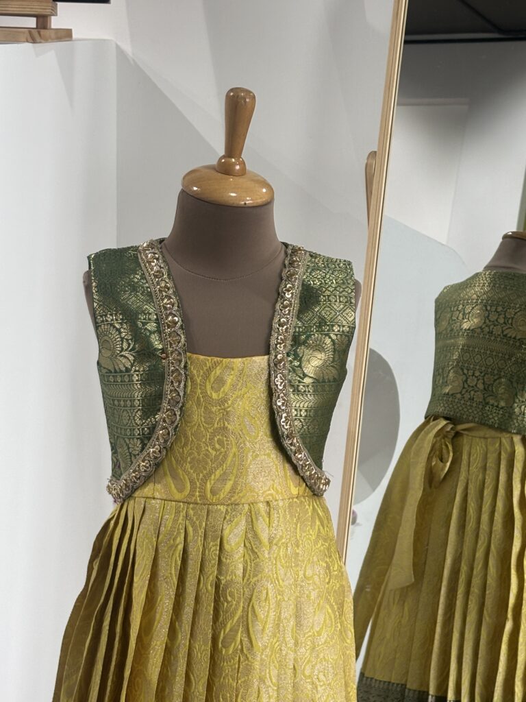 Yazh Nila festive pleated gown set