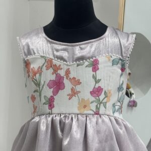Floral layered party dress for girls
