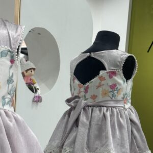 Lavender layered designer kids frock