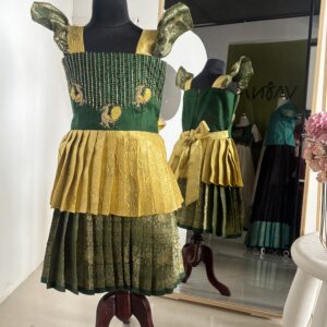 Siara Little Luxe Aari work frock for girls